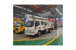 China FAW Double Cabin Hand Operated Aerial Lift Truck Euro 3 14 Meters 4x2 supplier