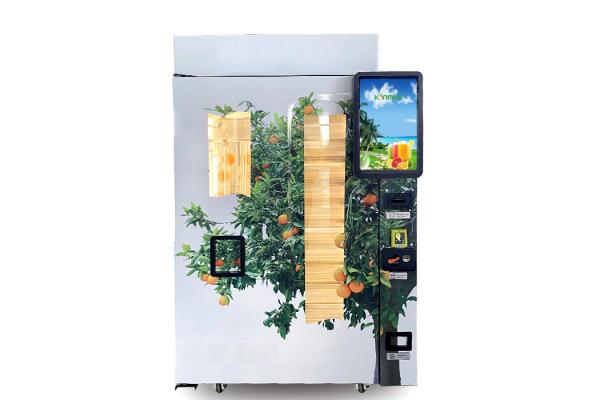 Cold Refrigerator Freshly Squeezed Orange Juice Vending Machine Long Life Time