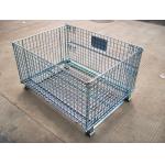 Heavy Duty Galvanized Foldable Wire Mesh Pallet Cage With Cold Drawn Steel for sale
