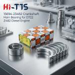 Aftermarket 15694-23482 Crankshaft Main Bearing for D722 Z482 Diesel Engine Spare Parts for sale