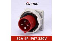 China 32A 5P Waterproof Industrial Plugs 380V IP67 Electrical Power Panel Mounted supplier