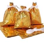 Xmas Drawstring Aluminum Foil Bag Candy Packing 9 Colors for sale