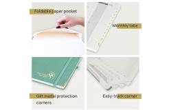 China Light Green Personalized Planner 2023 , Monthly Schedule Daily Weekly Planner supplier