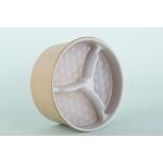 Sturdy White Disposable Divided Plastic Plates 3 Sections For Snack Serving for sale