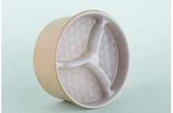 China Sturdy White Disposable Divided Plastic Plates 3 Sections For Snack Serving supplier