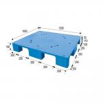 Single Side Nestable Plastic Pallet 120*120cm Polyethylene Plastic Skids for sale