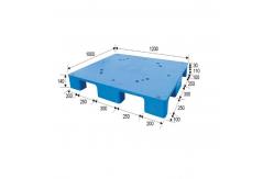 China Single Side Nestable Plastic Pallet 120*120cm Polyethylene Plastic Skids supplier