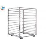 RK Bakeware China Foodservice NSF Custom 600 400 Revent Oven Rack Stainless Steel Baking Tray Trolley for sale