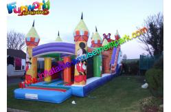 China PVC Tarpaulin Inflatable Mickey Bouncy Slide Obstacle Game For Kids supplier