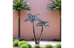 China Mirror Polished Tree Sculpture Palm Tree Stainless Steel Garden Feature supplier