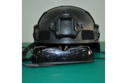 China RoboCop Style 5m Smart Temperature Measuring Helmet supplier
