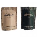 Flat Bottom Bag Food Packaging Film Plain White Printing Top Filling With Air Valve for sale
