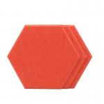 China 9mm 12mm Polyester fiber felt Hexagonal Acoustic Panels Sound Absorption for sale