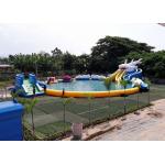 Inflatable Shark Theme Inflatable Moving Park , Outdoor  Inflatable Water Slide Games for sale