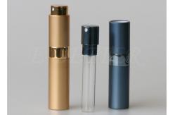 China Empty Metal Handbag Twist And Spritz Atomiser Refillable 8ml travel spray bottle supplier