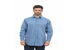 China Button Closure 100% Cotton Fire Retardant Work Shirt Plaid Pattern 210gsm supplier