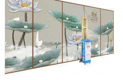 China Water Based Ink Digital Wall Printing Machine With Movable Wheels supplier