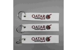 China Qatar Airways Custom Patch Keychain Aviation Cultural Collection Compact Dual Sided supplier
