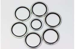 China Anti Wear Bonded Sealing Stainless Steel Nitrile Rubber Seal 7mm - 75mm OD supplier