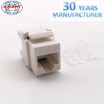 Cat6 Toolless Network RJ45 Keystone Jack 180 Degree With Customized Color for sale
