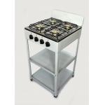 Europe Style Table Four Burner Gas Cooker With Shelf for sale