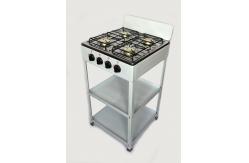 China Europe Style Table Four Burner Gas Cooker With Shelf supplier
