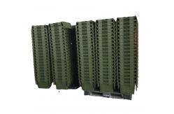 China Stackable Nestable Vented Attached Lid Plastic Moving Box for Logistic Transport supplier