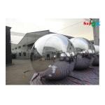 Gold Mirror Ball Lightweight Silver Dia 2m Inflatable Balloon For Advertising Easy To Carry for sale