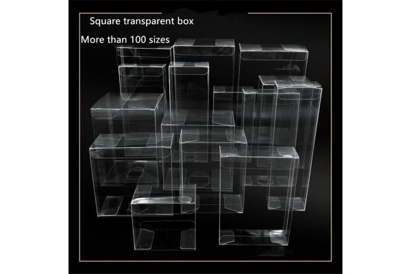 High Glossines Rectangular 0.7mm Clear Plastic Folding Boxes
