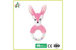 China Rabbit 21x8.5cm Baby Plush Rattle 100 polyester CE Certification supplier