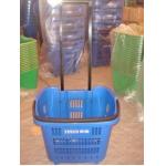 Colorful Shopping Hand Baskets With Wheels