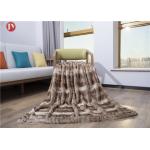 Super Soft Faux Fur Blanket light beige Rabbit Double Sided Reversible Throw Blanket