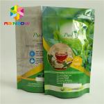Food Grade Stand Up Zipper Pouch Plastic Heat Sealed For Tea / Coffee for sale