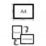 Magnetic A4 Real Estate Agent Hanging Acrylic Led Advertising Light Boxes