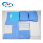 Blue SMS Disposable Angiography Surgical Drape Kit For Hospital Manufacturer for sale