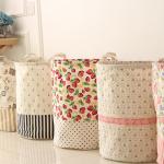 Promotional Waterproof Laundry Basket Foldable Canvas Dirty Clothes Storage Basket for sale