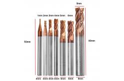 China 55 Hrc Solid Carbide End Mill / 4mm 4 Flute End Mill CNC Tools supplier