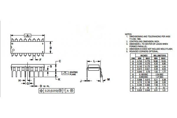 Integrated Circuit Chip QUAD EIA-485 LINE DRIVERS  MC75174BDW MOTOROLA SOP20 