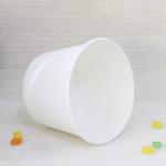 Hot Sale Environmental Protection Paper Bowl High Standard Food Grade Biodegradable White Paper Soup Salad Bowl for sale