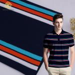 Durable Good Texture  Comfortable Striped Material Fabric For Polo Shirt for sale