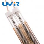 Gold Coating Infrared Heater Tube Lamp 415V Semi Gold Plated Straight for sale
