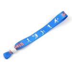 Fabric Woven Cloth Wristbands Custom Logo Gift Polyester Bracelet For Concert Promotion Events for sale