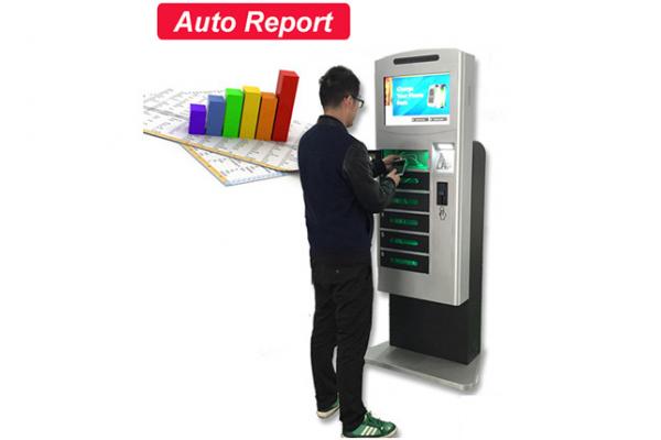 Electronics Charging Station Mobile Charge Kiosk Auto Report Function Wifi Connection