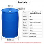 Liquid Transport Transparent Plastic Barrel Drum 200L With Galvanized Steel Cage for sale