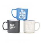 2025 Design Customized Coffee Mug 10oz Enamel-Like White Coffee Mug For Gift for sale