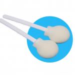 108mm Disposable White PP Stick 30mm Big Round Head Sponge Stick Medical Circular Foam Swab Applicator for sale