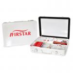 Large Red Black White Metal First Aid Box With Lock Empty Medicine Cabinet for sale
