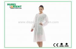 China Professional Tyvek Disposable White Lab Coats For All people With Magic Tape supplier