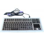 116 Keys IP67 Black Vandproof Stainless Steel Industrial Keyboard With Touchpad for sale
