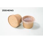 Kraft Paper Microwavable Soup Cup 8oz With Lid
